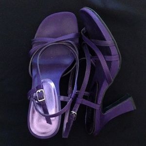 FIONI Purple Strap Heels